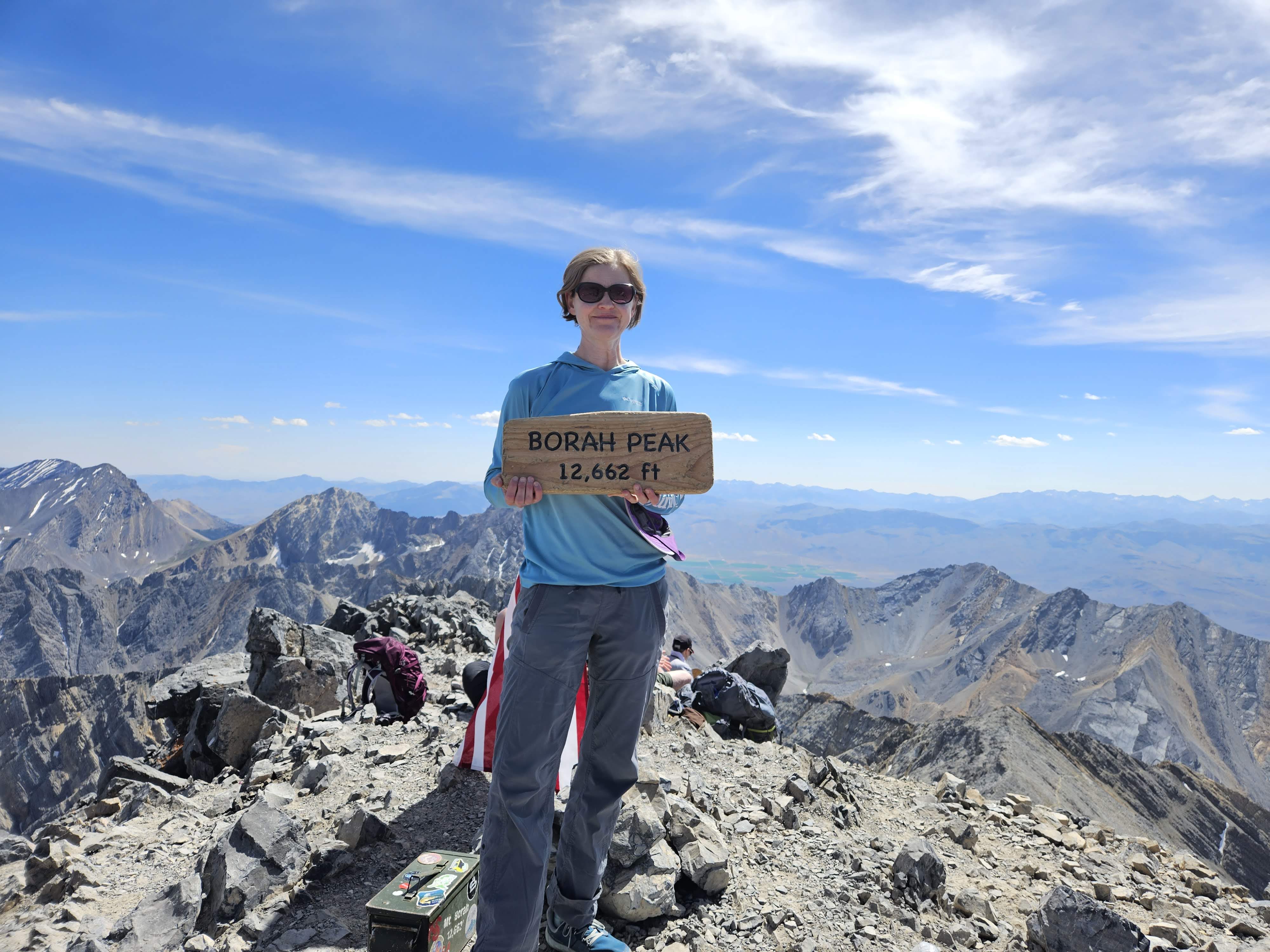 Katrin on Borah Peak